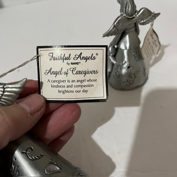 NEW Pewter Faithful Angels Figurines Angels of Caregivers And children by Ganz - Picture 5 of 5